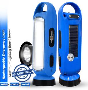 Pick Ur Needs Solar Emergency Rechargeable Search Torch Light Long Range Long Backup 4 hrs Torch Emergency Light