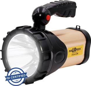 Pick Ur Needs Rechargeable Long Range Search Torch Light 100 Watt+Blinker+USB Power Bank 10 hrs Torch Emergency Light