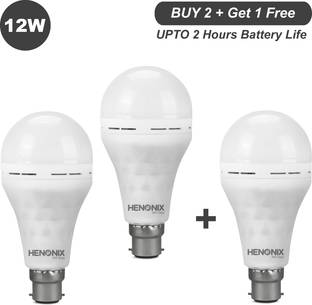 HENONIX LED Emergency Bulb1 2W Rechargeable, Power Backup for Homes & Offices 2 hrs Bulb Emergency Light