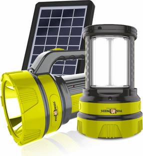 Pick Ur Needs 50 Watt Solar Rechargeable Long Range Search Light + 2 Extra Bright Tube Light Torch