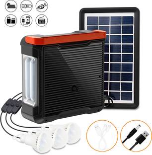 Daily Needs Shop Emergency Rechargeable Solar Power Set Mini Generator With USB Bluetooth Speaker इमरजेंसी लाइट