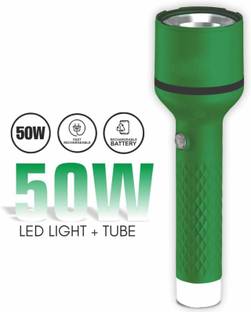 Oximus Portable Rechargeable Torch Emergency Light with 4 Mode Light Type C Fast Charge 5 hrs Torch Emergency Light