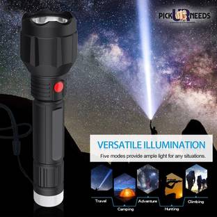 Daily Needs Shop Lithium Battery Mini Pocket Rechargeable Flashlight With Night Lamp Hand Torch Emergency Light 3 hrs Torch Emergency Light