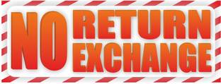 Ordershock No Return Exchange Sign Board - Perfect for Malls and Shops,8 x 3 Inches Emergency Sign