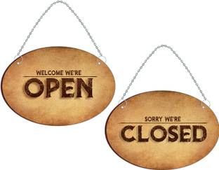 Blue Finch Welcome we're Open Sorry we're Close Emergency Sign