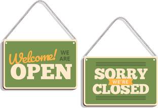 DELWOR Welcome We Are Open, Sorry We're Closed Emergency Sign