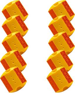 Kunplast 10 Piece 3M Yellow Road Studs, (10cm x 9cm), Pack Of 10 Emergency Sign