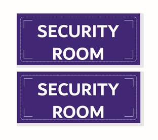 GOODPRINTZONE security room sign board Size 5" X 12" Inch Pack Of 2 Pce Emergency Sign