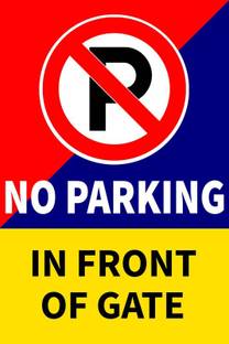 VAAIMAI No Parking In Front of Gate Sticker, 8X12 INCH, Red, Waterproof Glossy Sticker Emergency Sign