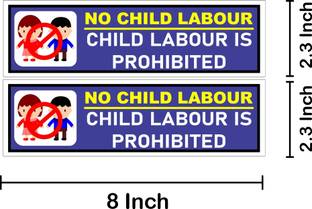 Ordershock No Child Labour Child Labour Is Prohibited Sign Board Sunboard 8x2.3 Inch Emergency Sign