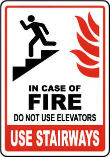 Garuda Sign In Case Of Fire Do Not Use Elevators Use Stairways Emergency Sign