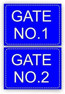 GOODPRINTZONE Gate No.1 And 2 Emergency Sign