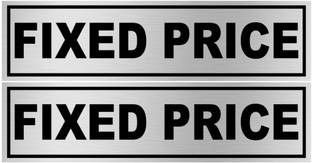 Ordershock Fixed Price Sign Board For Shop, Mall, Restaurant Multicolor Sunboard 8x2 Inch Emergency Sign