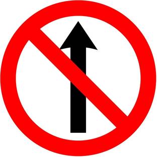 Ladwa No Entry Mandatory Retro Reflective Road Signage - 600 mm Circle Emergency Sign