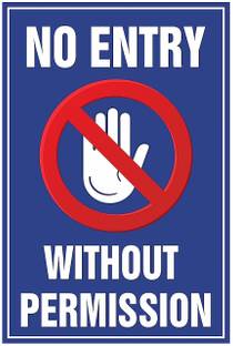 stylishdecor No entry without permission Emergency Sign