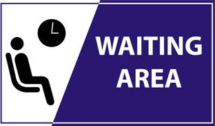 WallDesign Waiting Area Sign Board 12in x 7in For Offices Banks Clinics Hospitals 5mm Thick Emergency Sign