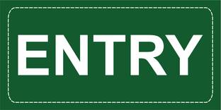 GOODPRINTZONE Gate Entry Sign Board Size 6"X 12" Inch 5mm Thick Sunboard Pack Of 1 Pcs Emergency Sign