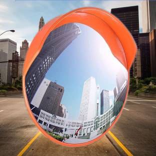 Kunplast Unbreakable Round Wide-Angle Driveway Mirror Traffic Mirror Traffic Mirror, 24" Emergency Sign