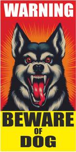 Ordershock "Beware Of Dog" Sign Board - Designed For Outer Areas, 4 X 8 Inches Emergency Sign
