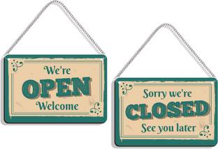 DELWOR We're Open Welcome, Sorry We're Closed See You Later Emergency Sign