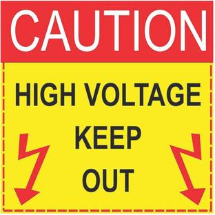 SRKAVTRADERS Caution High Voltage, Keep Out Emergency Sign