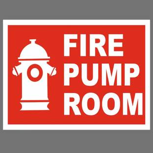 Signaved Fire Pump Room Signage Board, Night Glow Sign Board, 8" x 6" Inch Emergency Sign