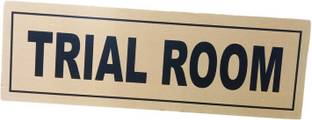AJ Lite TRIAL ROOM | Sunboard 30x10 cm | Self-Adhesive, Shop/Mall Emergency Sign