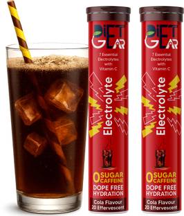 DIET GEAR Electrolytes Effervescent, Zero Sugar, Zero Caffeine, Pre & Post Workout Energy Hydration Drink