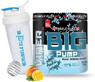 MUSCLE ELITE FITNESS Big Pump pre workout supplement Mango Highlight Energy Increased muscle 1 pack Energy Drink
