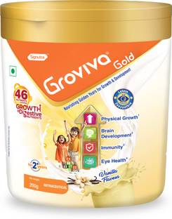 groviva Gold Protein Powder for Kids| 46 Key Nutrients | Supports Growth & Eye Health Nutrition Drink