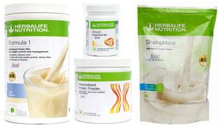 HERBALIFE WEIGHT LOSS SUPER COMBO : NUTRITIONAL SHAKE MIX+Protein+SHAKEMATE+AFRESH Energy Drink