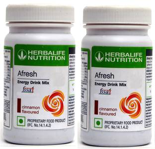HERBALIFE Afresh Energy Drink - Cinnamon Flavor Combo Pack Of 2 Energy Drink