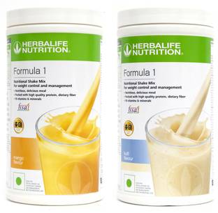 HERBALIFE Pack of 2 Formula 1 Nutritional Shake Mix (Mango & Kulfi flavor) For Weight Loss Nutrition Drink