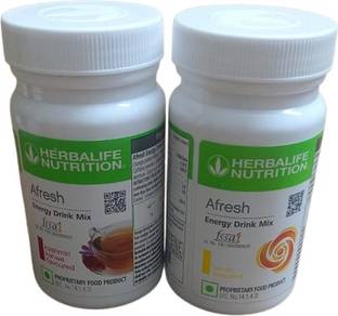 Herbal Nutrition Life Lemon (50g)& Kashmiri Kahwa (40g) Flavoured Afresh Mix Combo Energy Drink