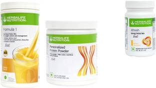 HERBALIFE Formula 1 MANGO Shake + Protein 200 Gm + Afresh Energy Drink LEMON Nutrition Drink