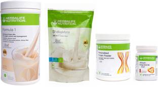 HERBALIFE Weight Loss Combo of Formula 1 Shake +Shakemate+Protein Powder+Afresh Energy Drink Energy Drink