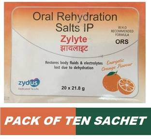 zycare ZYLYTE WHO FORMULATION ORAL REHYDRATION SALTS WITH ELECTROLYTES(10*21.8G) Hydration Drink
