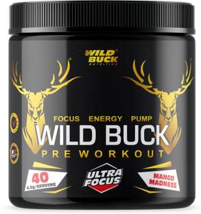 WILD BUCK Ultra Focus Pre -Workout With Creatine, Arginine for Explosive Pump & Intense Energy Drink