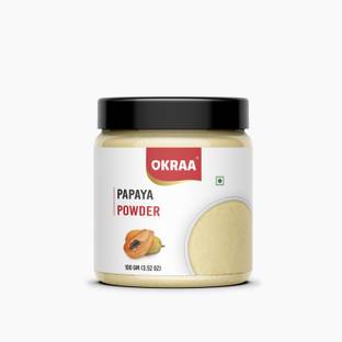 OKRAA Papaya Fruit Powder / Natural Papaya Powder (Spray Dried Papaya Powder) - 100 GM Energy Drink