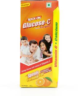 ROCK ON Glucose-C Tangy Orange Energy Drink with Calcium & Vitamin C Energy Drink