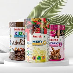 NUTRELA Combo Mensuperfood, Women Superfood & Kid sueprfood Nutrition Drink