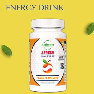 ACTIWOW 1Afresh energy drink PEACH flavour- FOR INSTANT ENERGY0HGHU Energy Drink