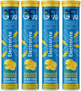 DIET GEAR Electrolytes Effervescent, Zero Sugar, Zero Caffeine, Pre & Post Workout Energy Hydration Drink