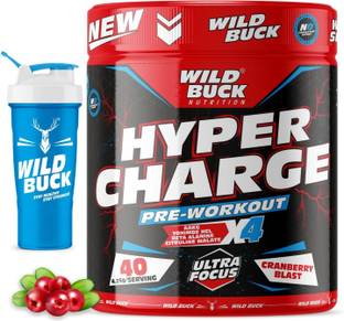 WILD BUCK Hyper Charge Pre-Workout For Muscle Pump ,Non-Crash Energy Both For Men & Women Sports Drink