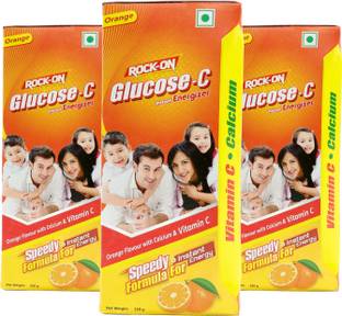 ROCK ON Glucose-C Tangy Orange Energy Drink with Calcium & Vitamin C Energy Drink Energy Drink