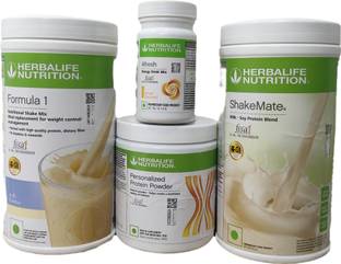 Herbalife Nutrition HERBALIFE F1 KULFI SHAKE SKAKEMATE PROTEIN POWDER 200GM & AFRESH GINGER Nutrition Drink