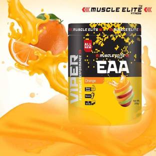 MUSCLE ELITE FITNESS Orange EAA Supplement 30 Serving Muscle Growth Recovery Hydration, Energy 255g Hydration Drink