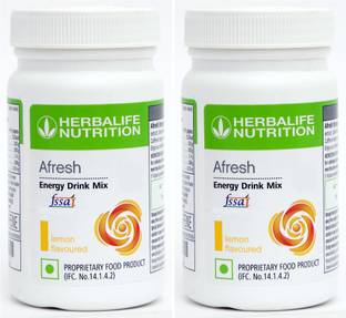 HERBALIFE Afresh Energy Drink Mix - Lemon Flavor Combo Pack Of 2 Energy Drink