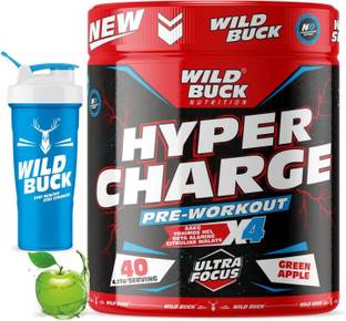 WILD BUCK Hyper Charge Pre-Workout For Muscle Pump ,Non-Crash Energy Both For Men & Women Sports Drink