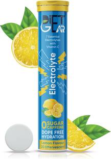 DIET GEAR Electrolytes Effervescent, Zero Sugar, Zero Caffeine, Pre & Post Workout Energy Hydration Drink